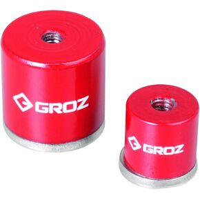 Groz Pot Magnet | Tapped Hole | 1-3/8 inch Diameter | 1-3/16 inch Height | Magnetic Pull: 28-pounds (03435)
