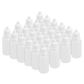 uxcell Plastic Dropper Bottle, 15ml/0.5oz Small Mouth Drop Bottles Empty Squeezable Eye Liquid Dropper Bottle 30pcs