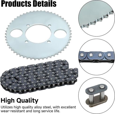 YOXUFA T8F Drive Chain 116 Links for 43cc 47cc 49cc 2-Stroke SSR SX50 Holeshot Coolster SYX Goped MotoTec APC Mini Chopper Super Pocket Dirt Bike 4 Wheeler ATV Quad Scooter Kid Mini Moto Heavy Duty in Saudi Arabia