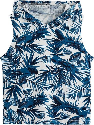 Milumia Boy's Casual Sleeveless Hooded School Workout Basic Comfy Tank Top in Saudi Arabia