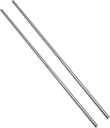2Pcs Titanium Round Rod Dia 4mm 0.157"" Length 420mm 16.535""，Solid TC4 Titanium Rod, Silver gray in Kuwait