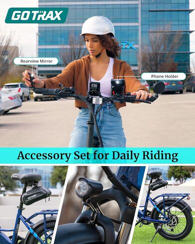 Gotrax F2V2 20" Electric Bike, Max Range 55 Miles & 20Mph Power by 500W, LCD Display & 5 Pedal-Assist Levels, 7-Speed Gear& Front Shock Absorber for Adult Folding Bike with all Accessories Lock&Mirror in Saudi Arabia
