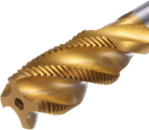 uxcell 2pcs Spiral Flute Thread Taps, Metric M14 x 1.5 H2 Screw Threading Tap, Titanium Coated M2 High Speed Steel Machine Tapping Tools for Machinist Repair in Saudi Arabia
