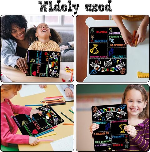CANIPHA First Last Day of School Board Chalkboard Signs, Double-Sided Reusable First Day School Sign & Last Day School Signs for Kids First and Last Day Back to School Wall Hanging (14x11inch) in Saudi Arabia
