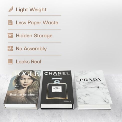 Chic Faux Book Set for Stylish Home Decor - Preppy Aesthetic Collection in Saudi Arabia