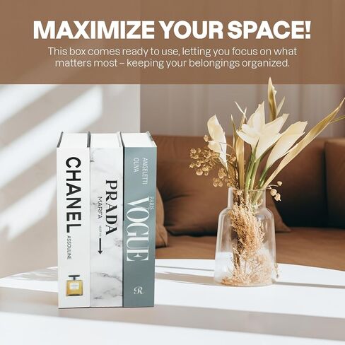 Chic Faux Book Set for Stylish Home Decor - Preppy Aesthetic Collection in Saudi Arabia