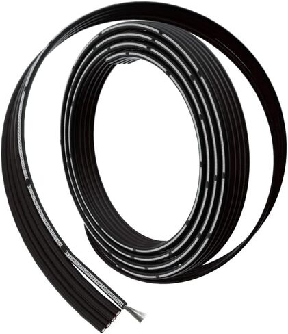 BNTECHGO 22 Gauge Silicone Ribbon Cable Flexible 6P Black 10 ft Flat Cable 22 AWG Stranded Tinned Copper Wire in Saudi Arabia