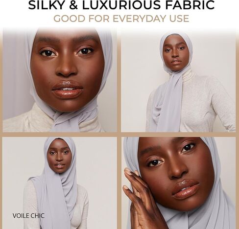 وشاح حجاب شيفون فاخر من VOILE CHIC للنساء - صنع في تركيا - وشاح رأس إسلامي للمسلمين in Kuwait