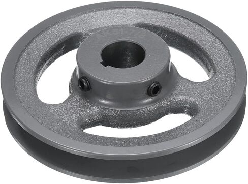 uxcell AK51-7/8 V-Belt Sheave 7/8 "تتحمل 4.95" OD مفردة الأخدود الويب Sheave بالملل إلى الحجم، حديد الزهر، قسم الحزام لـ 4L أو حزام in Saudi Arabia