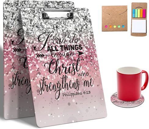 حافظة بلاستيكية بتصميم نمط باندا فلوال للطلاب والنساء والمدرسة والمكتب، مقاس A4 بحجم 12.5 بوصة × 9 بوصة مع مشبك معدني منخفض المستوى، مع قاعدة أكواب لطيفة وملاحظات لاصقة in Kuwait