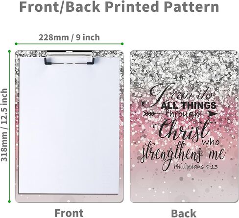 حافظة بلاستيكية بتصميم نمط باندا فلوال للطلاب والنساء والمدرسة والمكتب، مقاس A4 بحجم 12.5 بوصة × 9 بوصة مع مشبك معدني منخفض المستوى، مع قاعدة أكواب لطيفة وملاحظات لاصقة in Kuwait