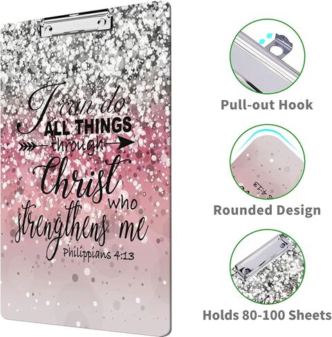 حافظة بلاستيكية بتصميم نمط باندا فلوال للطلاب والنساء والمدرسة والمكتب، مقاس A4 بحجم 12.5 بوصة × 9 بوصة مع مشبك معدني منخفض المستوى، مع قاعدة أكواب لطيفة وملاحظات لاصقة in Kuwait