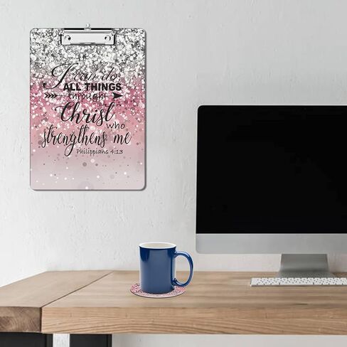 حافظة بلاستيكية بتصميم نمط باندا فلوال للطلاب والنساء والمدرسة والمكتب، مقاس A4 بحجم 12.5 بوصة × 9 بوصة مع مشبك معدني منخفض المستوى، مع قاعدة أكواب لطيفة وملاحظات لاصقة in Kuwait