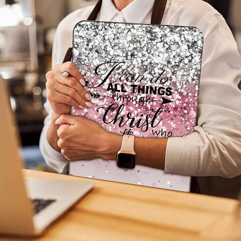 حافظة بلاستيكية بتصميم نمط باندا فلوال للطلاب والنساء والمدرسة والمكتب، مقاس A4 بحجم 12.5 بوصة × 9 بوصة مع مشبك معدني منخفض المستوى، مع قاعدة أكواب لطيفة وملاحظات لاصقة in Kuwait