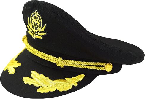 Kolacoo Captain Hat Yachtsmen Yacht Rock Party Hat, Anchor Boater Mariner Nautical Party Outfit (White) in Saudi Arabia