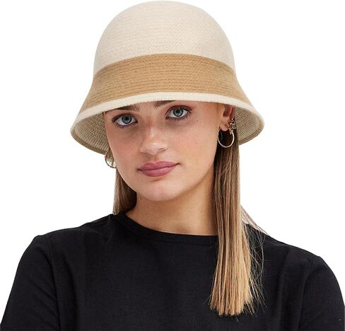 Women Winter Knit Bucket Hat - Black Vintage Warm Beanie Cap Fashion Packable Knitted Cloche Hat in Saudi Arabia