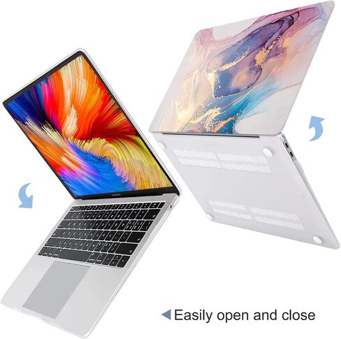حافظة MonsDirect متوافقة مع جهاز MacBook Air 13 بوصة 2021 2020 2019 2018 M1 A2337 A2179 A1932 مع معرف اللمس، حافظة بلاستيكية صلبة نحيفة وغطاء لوحة مفاتيح للهواء 13.3 بوصة مع معرف اللمس، غروب الشمس الجميل in Saudi Arabia