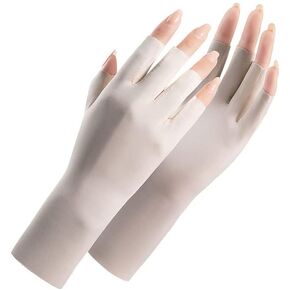 MUGANYI Women Sunblock Gloves UV Protection Summer Non Slip Fingerless Driving Gloves