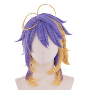 NIJISANJI EN 6th ILUNA Idol Cosplay Wig Long Hair Wig White Hair Wig with Long Pigtail Middle Part Wig Heat Resistant Hair Halloween Wigs