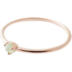 HONEYCAT Green Jade Point Crystal Ring in Gold, Rose Gold, or Silver | Minimalist, Delicate Jewelry