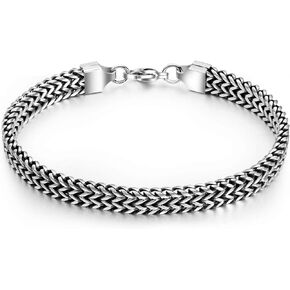 VersaKits Chain Bracelet for Men Stainless Steel Franco Chain Cuban Curb Chain Wristwear Gift