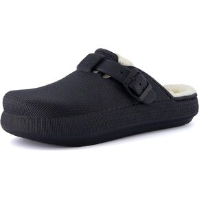 CUSHIONAIRE Women's Fable Recovery Clog with Faux Fur Lining and +Comfort