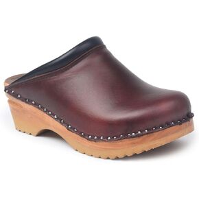 Troentorp Clogs, Rembrandt Bastad Slip On Closed Toe Non Slip Womens Leather Wooden Nursing Chef Work Swedish Clogs