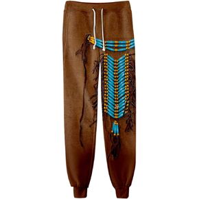 Native American Pants 3D Print Sweatpants Unisex Elastic Waist Jogger Trousers