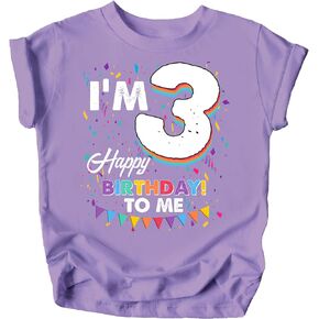 Olive Loves Apple Third Birthday I'm 3 Happy Birthday to Me T-Shirts for Girls and Boys