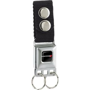 Buckle-Down Keychain-Dodge Rhombus Full Color Black/White/red