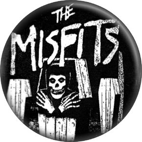 Misfits - Logo with Crimson Ghost and Coffins - 1.25" Round Button