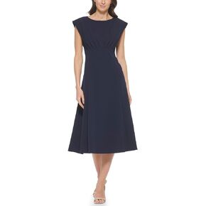 Calvin Klein Women's A-line Midi with Cap Sleeve