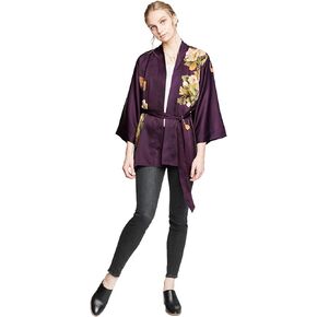 KIM+ONO Women's Charmeuse Kimono Jacket - Watercolor Floral
