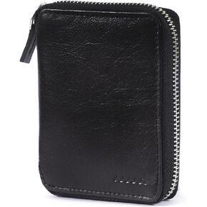 Genuine Leather RFID Trifold/Zipper Around Wallet for Men Horizontal/Vertical Zippered Wallet and Card Holder | Ideal Gift for Men and Women