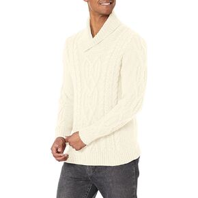 GUESS Men's Kyle Cable-Knit Shawl Sweater