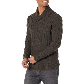GUESS Men's Kyle Cable-Knit Shawl Sweater
