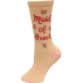 Hot Sox Maid Of Honor Socks, Blush, 1 Pair, Women Shoe 4-10