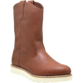 Golden Fox 12" Work Boot Pull On Wellington Wedge Lightweight Outsole for Construction Farming and Ranching