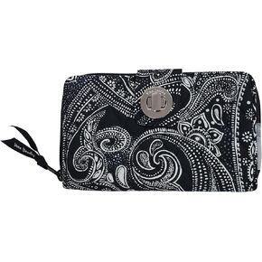 محفظة Vera Bradley النسائية القطنية المزودة بقفل دوار مع حماية RFID (عرض الكلاب، مقاس واحد) in Kuwait