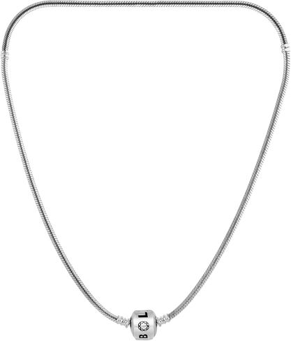 Bolenvi Barrel Clasp 3mm European Snake Chain Charm Bead Pendant Necklace Jewelry Fits Pandora Charms & More in Saudi Arabia