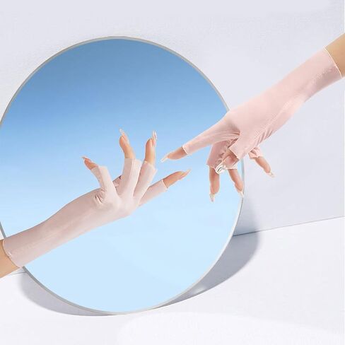 MUGANYI Women Sunblock Gloves UV Protection Summer Non Slip Fingerless Driving Gloves in Saudi Arabia