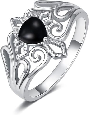 WTENIY Celtic Moonstone Ring 925 Sterling Silver Celtic Knot Ring ewelry Gifts for Women Girl in Saudi Arabia