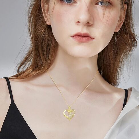 CUOKA MIRACLE Cross Necklace Love Heart Infinity Pendant Necklace 925 Sterling Silver with Dainty Chain 18’’ Jewelry Christmas Gift for Women Girlfriend Valentine Mother Graduation Gift in Saudi Arabia