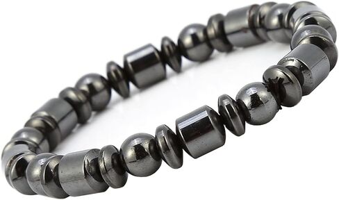 سوار مغناطيسي انيق للجنسين لفقدان الوزن من الحجر الاسود للعناية بالصحة، سوار مغناطيسي للنساء والرجال والاصدقاء - قطعتين in Kuwait