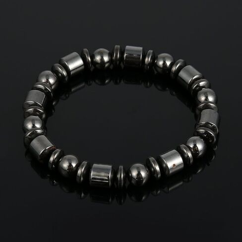 سوار مغناطيسي انيق للجنسين لفقدان الوزن من الحجر الاسود للعناية بالصحة، سوار مغناطيسي للنساء والرجال والاصدقاء - قطعتين in Kuwait