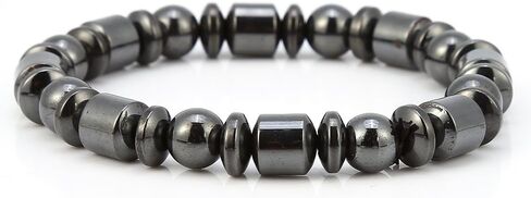 سوار مغناطيسي انيق للجنسين لفقدان الوزن من الحجر الاسود للعناية بالصحة، سوار مغناطيسي للنساء والرجال والاصدقاء - قطعتين in Kuwait