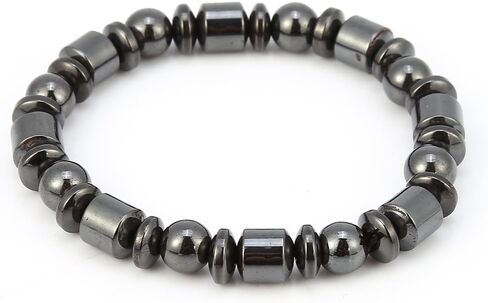 سوار مغناطيسي انيق للجنسين لفقدان الوزن من الحجر الاسود للعناية بالصحة، سوار مغناطيسي للنساء والرجال والاصدقاء - قطعتين in Kuwait