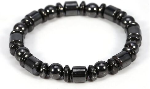 سوار مغناطيسي انيق للجنسين لفقدان الوزن من الحجر الاسود للعناية بالصحة، سوار مغناطيسي للنساء والرجال والاصدقاء - قطعتين in Kuwait