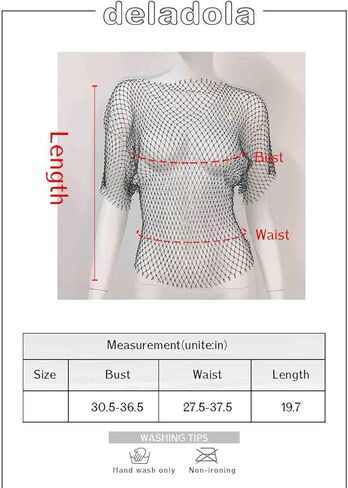 بلوزة ديلادولا سباركلي مرصعة بأحجار الراين شبكية قصيرة كريستالية سوداء شبكية شفافة شفافة من خلال الملهى الليلي للنساء... in Kuwait