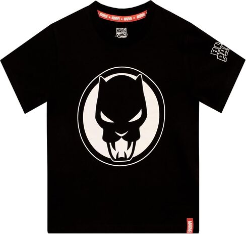 Marvel Black Panther Boys' T-Shirt Black Size 6 in Saudi Arabia